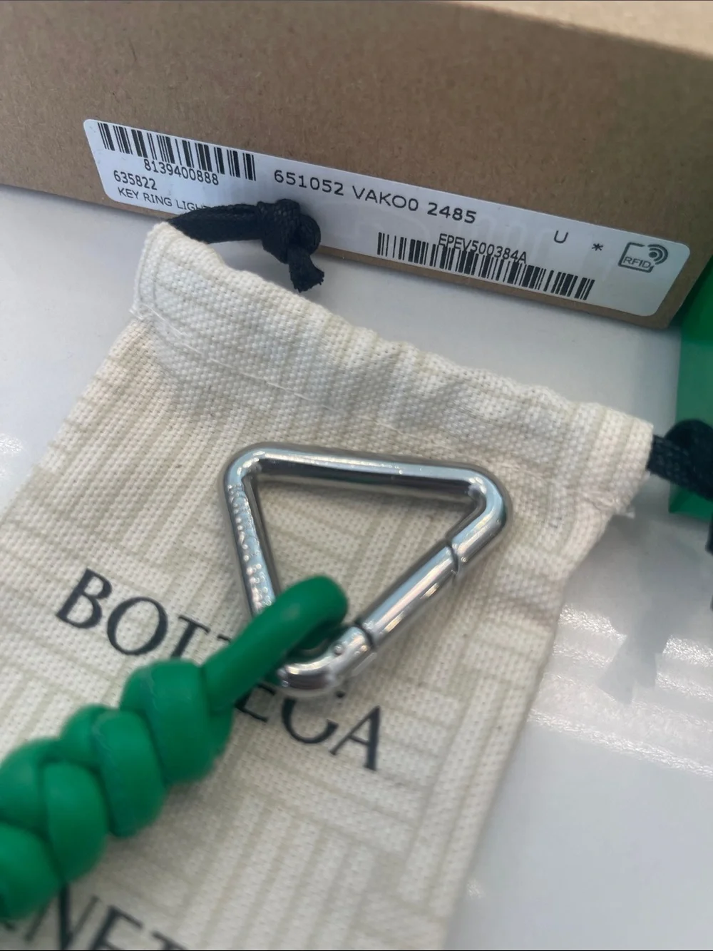 Bottega Veneta clip attachment leather